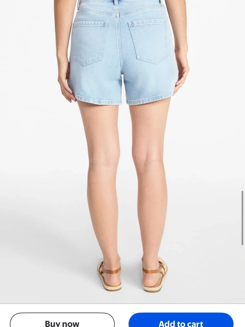Women's High Rise Denim Shorts Size 18